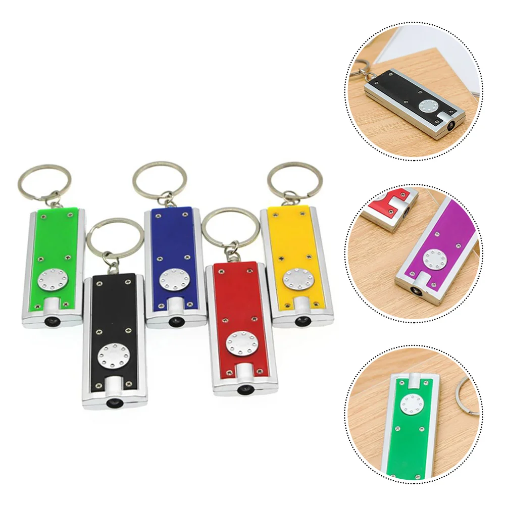 

10 Pcs LED Keychain Flashlight Durable Mini Plastic Lighting Emergency Gift Keychains Pendant Bag Backpack Key Decoration