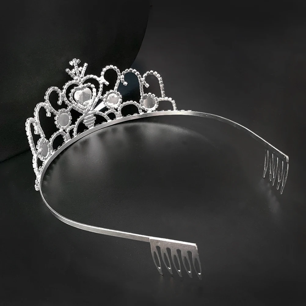 

Crystal Kids Tiara Crown Hair Decor Rhinestone Headdress Lightweight Durable Princess Headdress For Girls Party Birthday Pageant