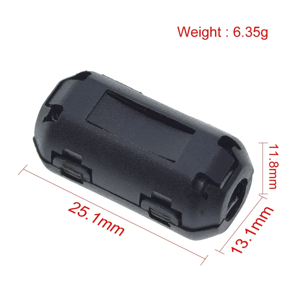 5mm Clip-On Ferrite Ring Core Noise Suppressor for EMI RFI Clip Cable Active Components Filters