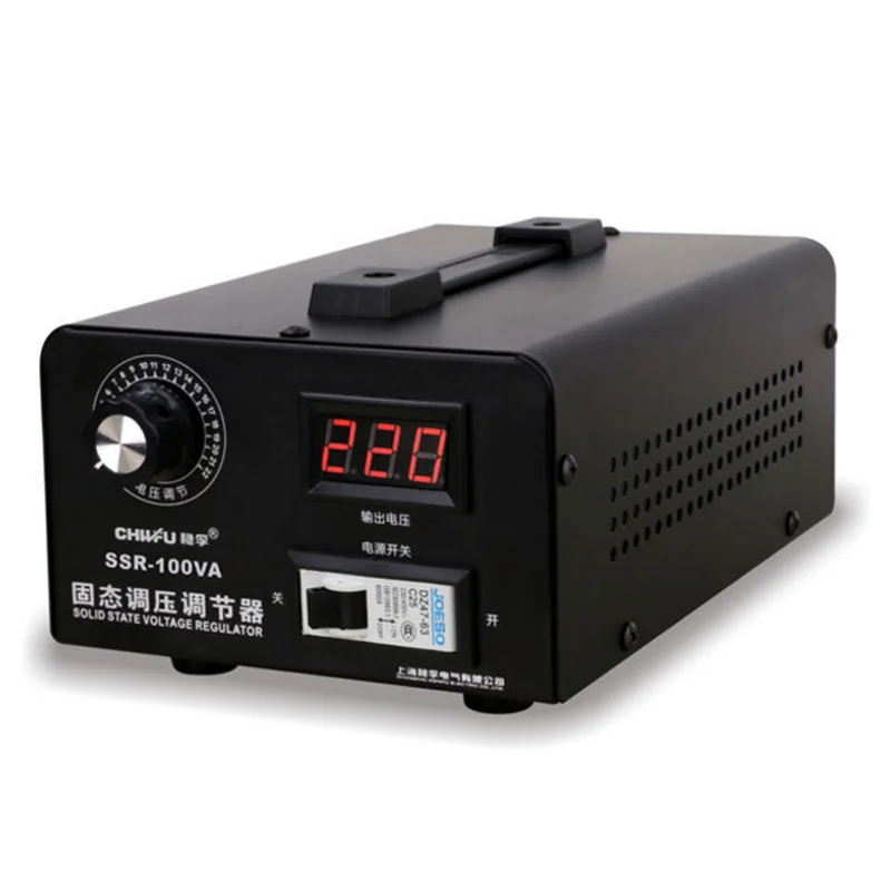 Siliciumgestuurde elektronische spanningsregelaar, eenfasige solid-state spanningsregelaar, AC 220V 100A, SSR-100A - afbeelding 2