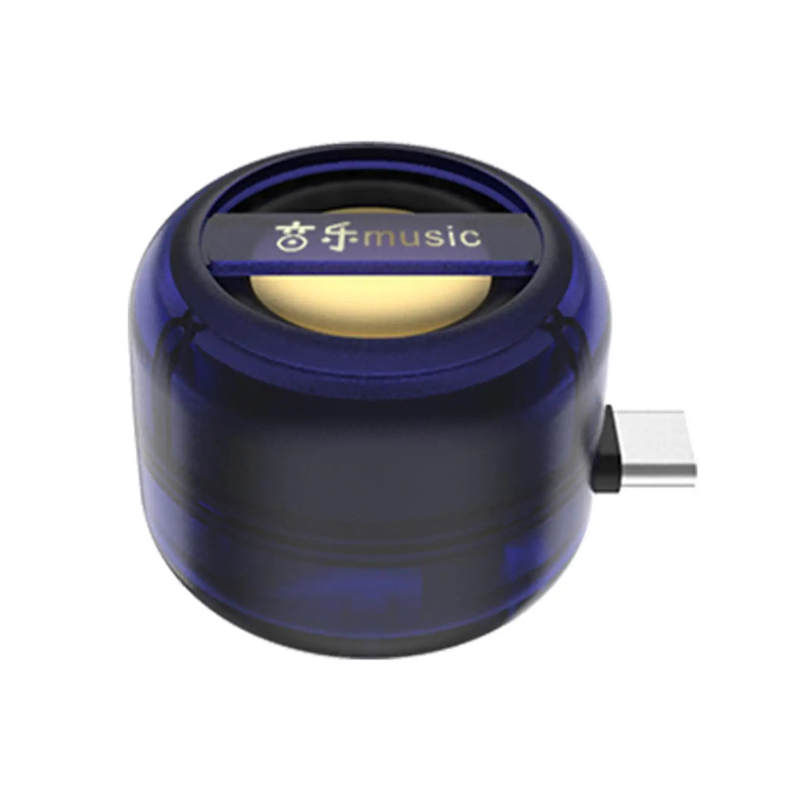 Mini Portable Speaker Amplifier for Type C Phone Plug in Wireless Design Built in 250mah Battery Clear Bass for Home