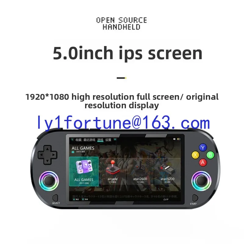 2026 hot selling 5-inch high-definition large screen nostalgic dual player game console, handheld device,dual controller with TV