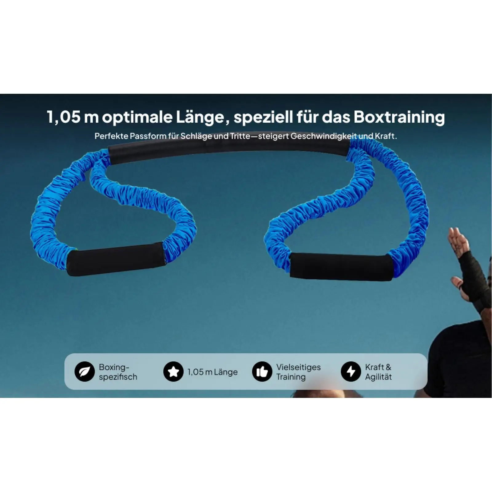 Resistance Elastic Band Home Gym Workout Equipment Latex Exercise Bands Handles for Punching Power Speed Agility Karate Mma