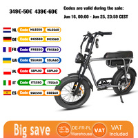 Electric Bike Dual Motor Ebike 48V 18.2Ah Remobable Batteries Electric Bicycle Long Range Electric Bike fat tyre retro design