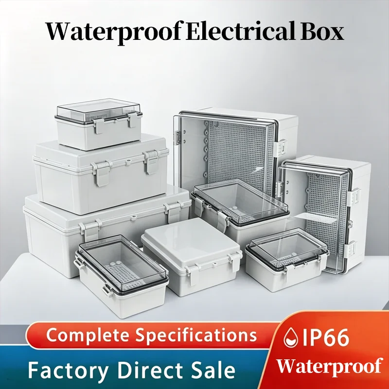 IP66 Outdoor Electrical Enclosure ABS Waterproof Junction Box Power Distribution Box for Electric Instrument Project