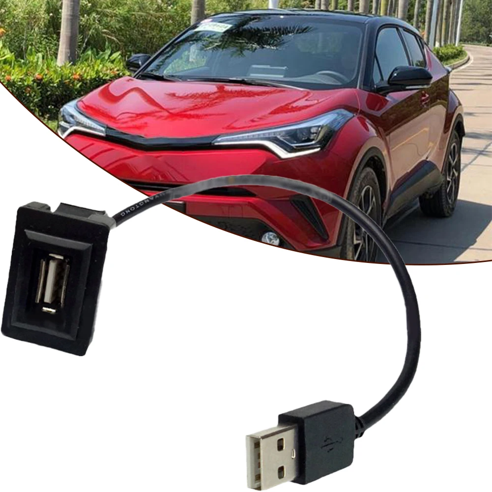 USB 2.0 Car Dashboard USB Extension Cable For Toyota Vios Ralink For Camry For HIGHL For ANDER For RAV4 For Corolla