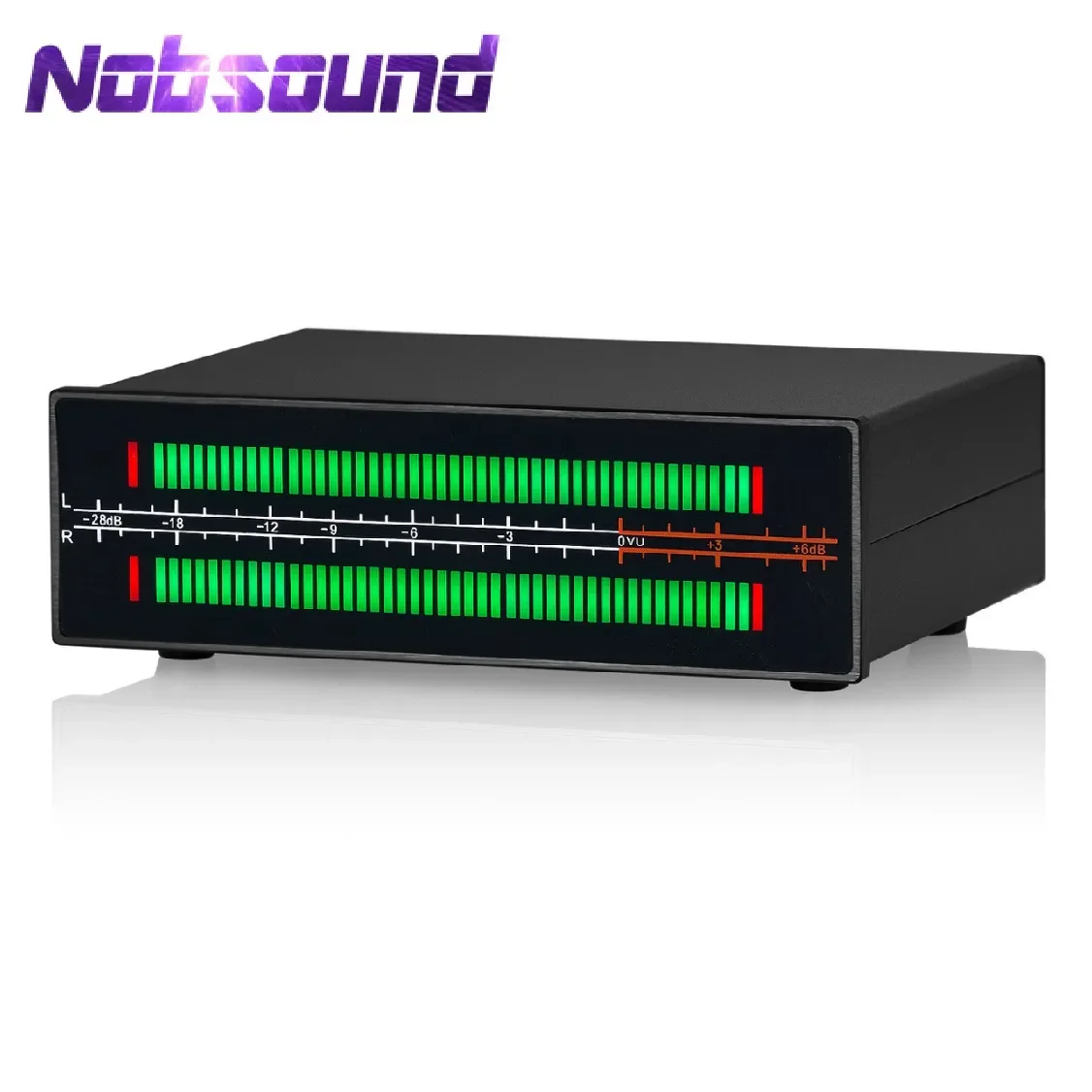 Nobsound 112 Bit LED Sound Level Meter MIC+LINE Music Spectrum Visualizer Audio Analyzer Display Stereo Audio Splitter Adapter