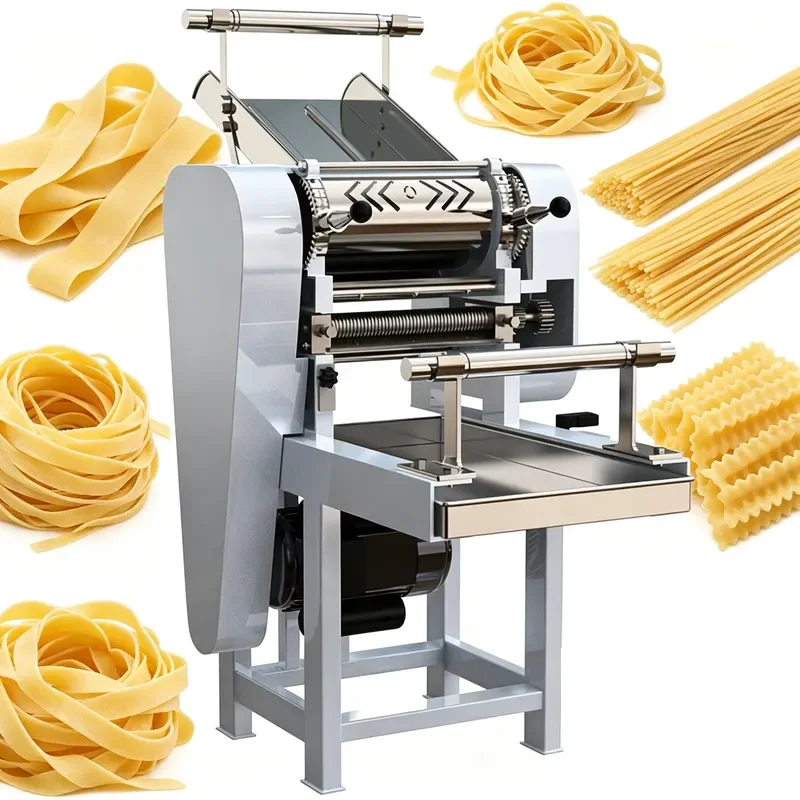 Commercial Automatic Electric Stainless Steel Noodle Machine Press Cutting Dough Extruder Motor for Ramen Making
