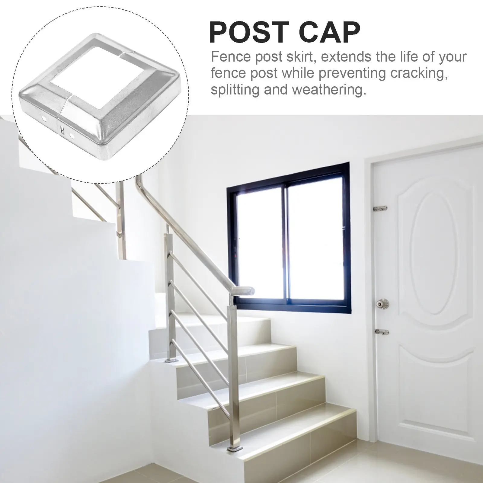 

10 шт. декоративных чехлов для столбов забора, разъемные, железные, для перил и ограждений, металлические колпаки для столбов, замена