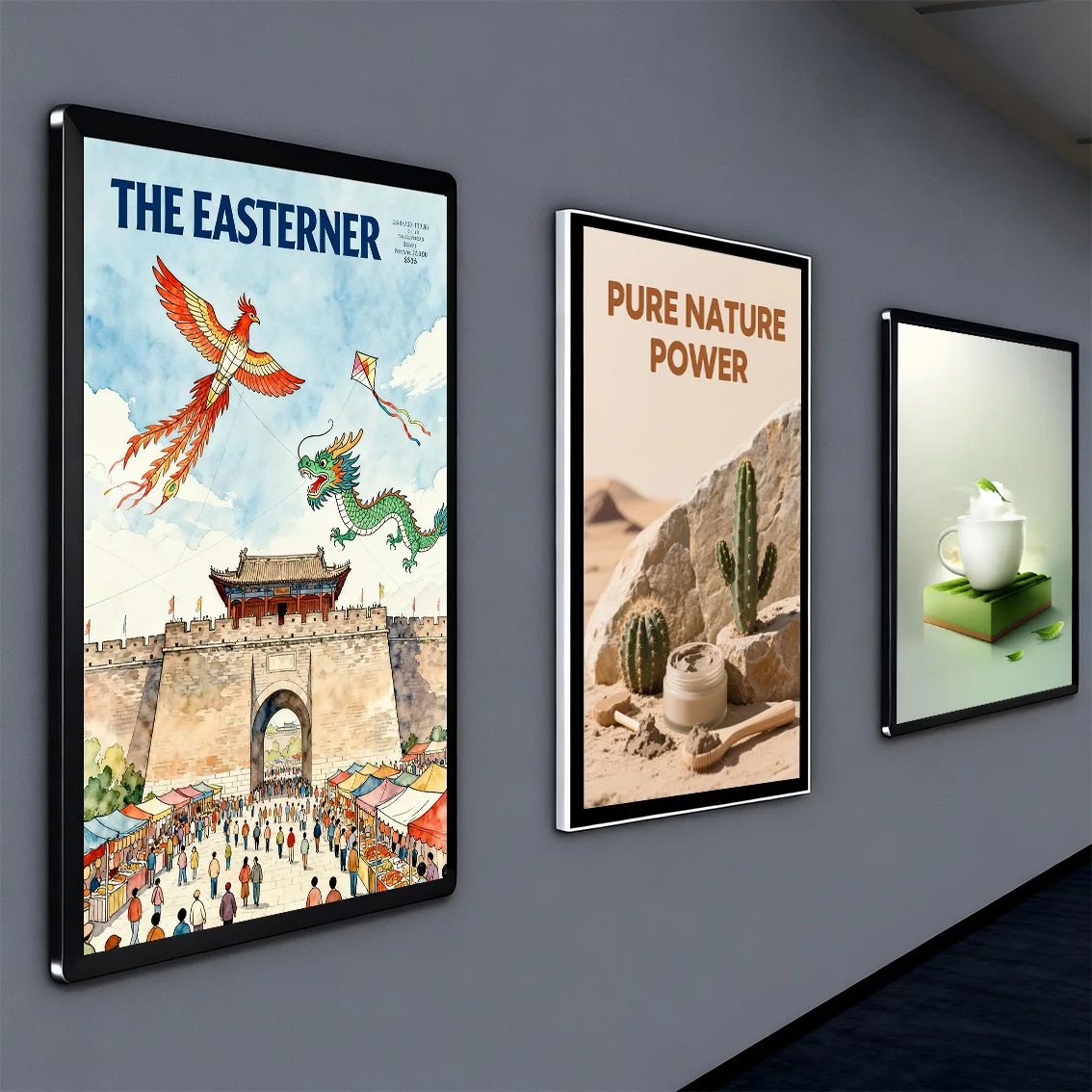 Advertising Light Boxes Wall Panel for Restaurant Led Menu A4 Size with Aluminum Frame LED Light Box