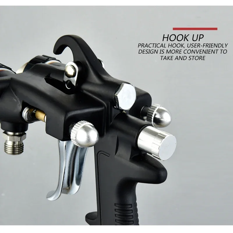 Nuovo ugello a due componenti a doppia testa Pistola a spruzzo resistente alla corrosione Pressione pneumatica Nano-Corn Vernice Inhibor Pistola a spruzzo