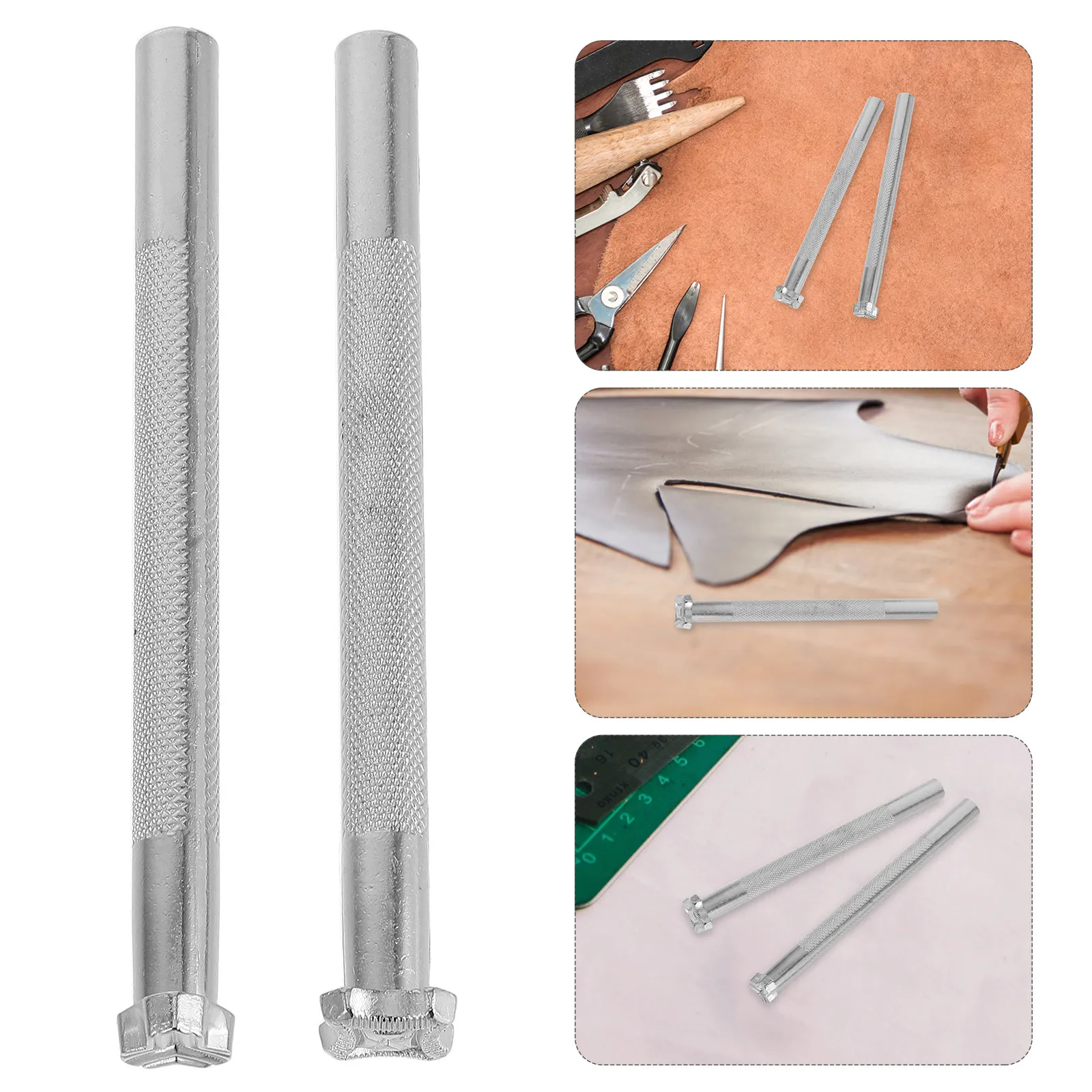 2Pcs Zinc Alloy Embossing Stamp Set for DIY Craft Artistic Textures – Manual Stamping Tools Kit