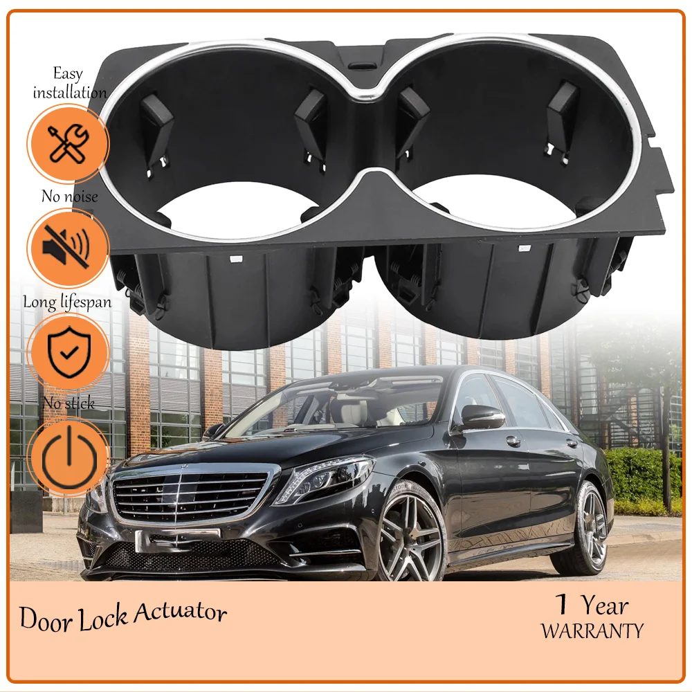 

High-Strength ABS Double Hole Cup Holder Fit Mercedes W222 S-Class 2014-2017 Center Console Drink Holder Assembly OE A2226830075