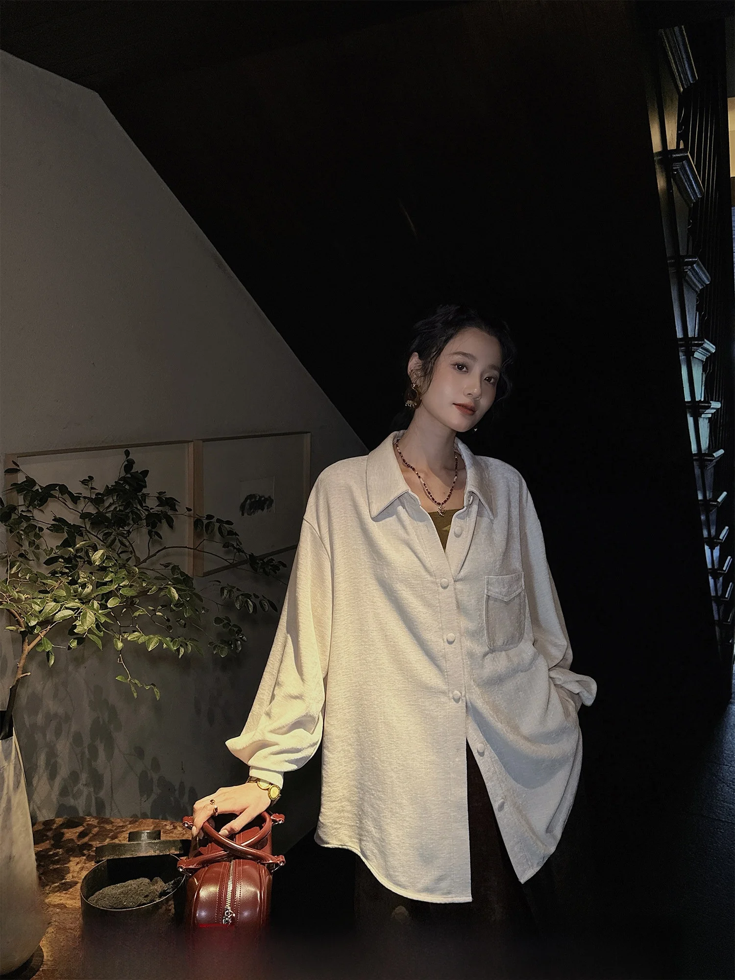 

Sanji Bla Flower Nanduo Thiened Retro ket irt Women's Faionable Luxury Youthful Knitted Long Sve Polyester Blend