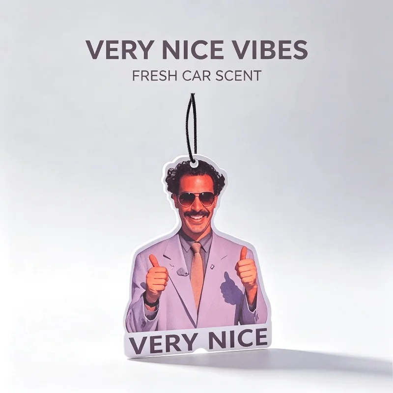 Car Air Freshener Very Nice Meme Man Hanging Scent Card for Car Interior Decor Rearview Mirror Ornament Gift