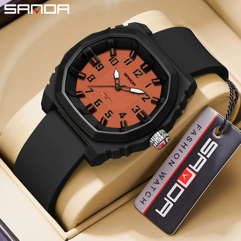 Fashion Sanda Relogio Masculino New Electronic Children\'sWatches Simple Letters Resin Waterproof Quartz Wristwatches Man Clock