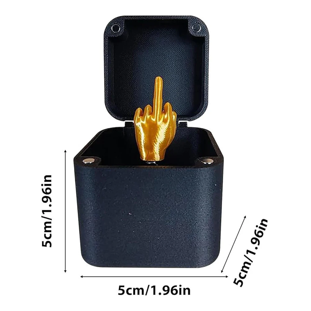 3D Printed Middle Finger Surprise Gift Box Prank Middle Finger Gift Christmas Funny Creative Gifts Office Desk Home Decoration