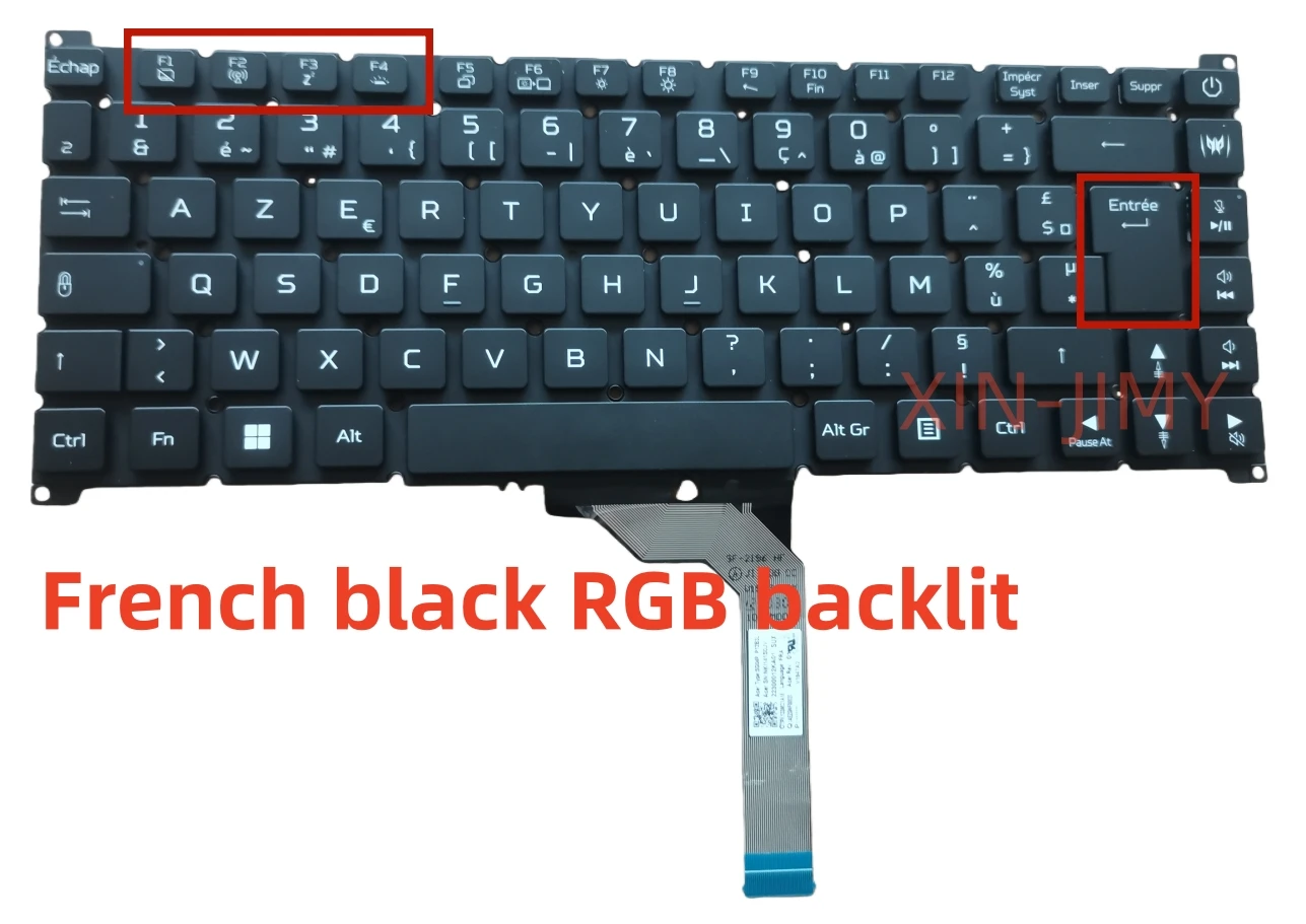 

Французская раскладка с черной клавиатурой для ноутбука с подсветкой для Acer Predator Triton PT314-51s N20C8 PT516-51s PT516-52s