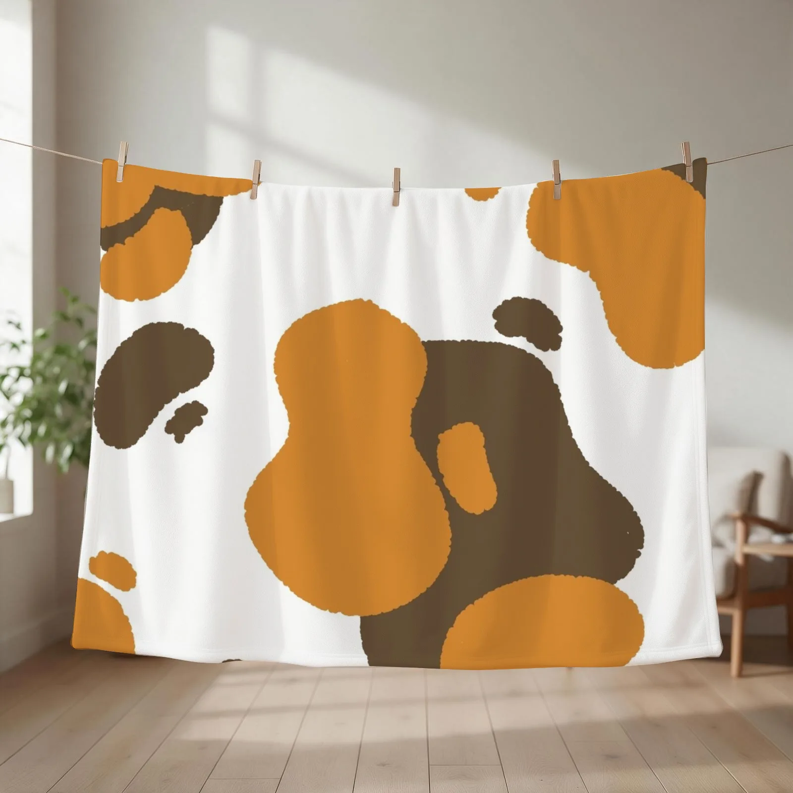 Calico Throw Blanket couch cozy soft plush fuzzy picnic outdoor blanket