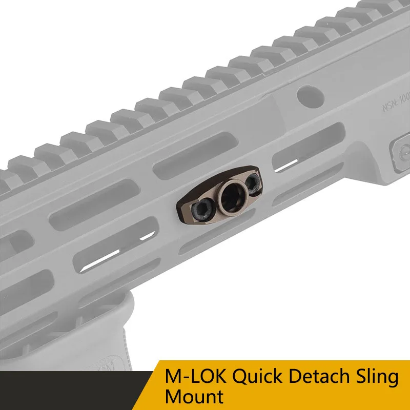 M LOK-Quick Detach Sling Mount, Guide Rail Adapter, Quick Release Ring, Equipment Rope Accessory, Alloy Material