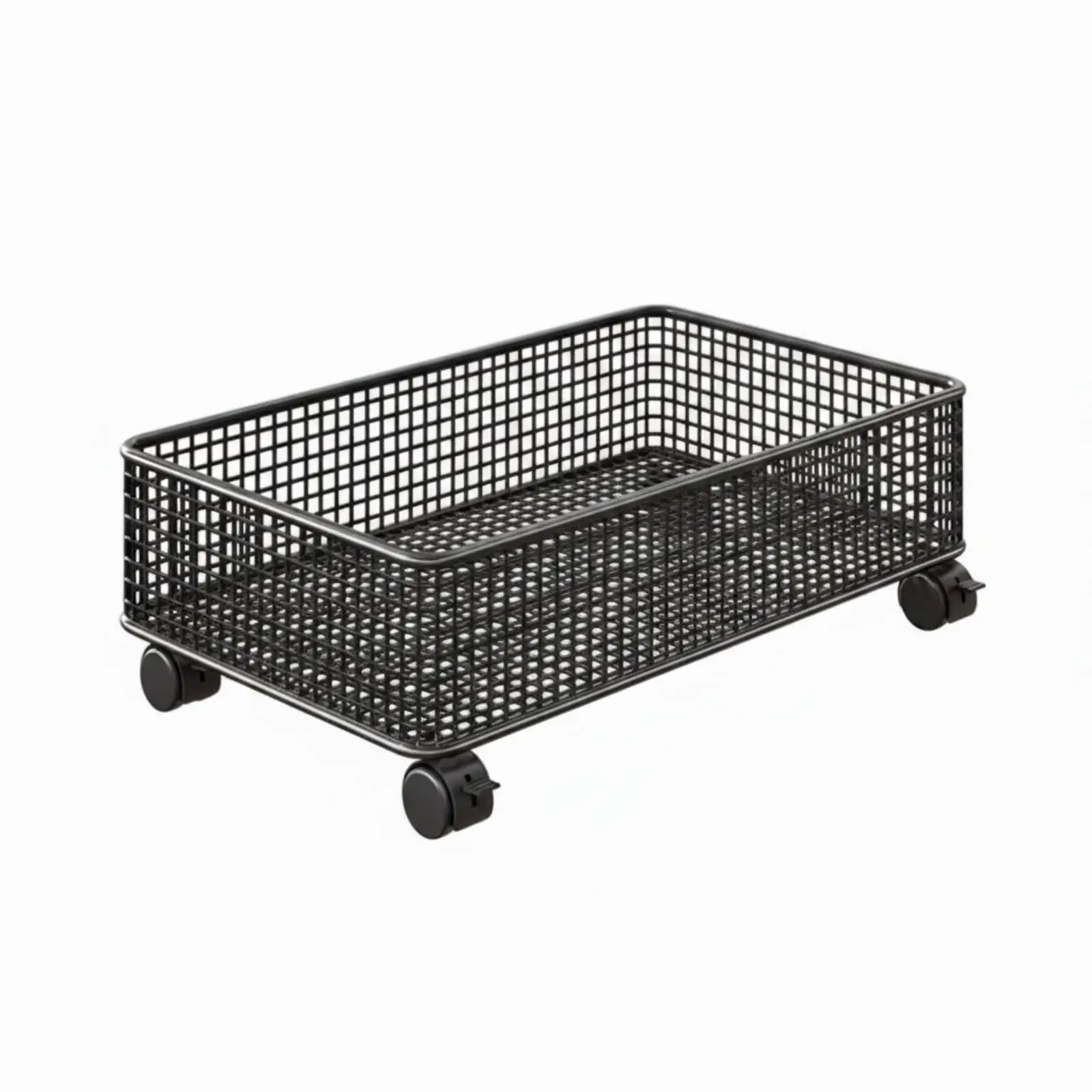 2 Pieces Cabinet Rolling Organizer Effortlessly Mobile Organizer to Move Rolling Organizer Bin Wheels Rolling Wire Basket for