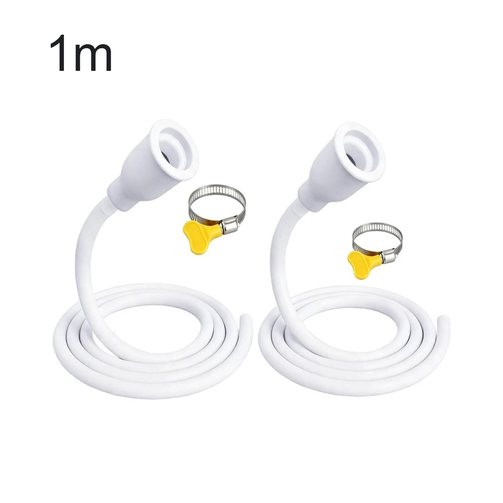 Flexible Silicone Faucet Hose Adapter Kit 1m 2m White Anti Water Transfer Tube With Connector And Clamps For Sink Bucket Tank