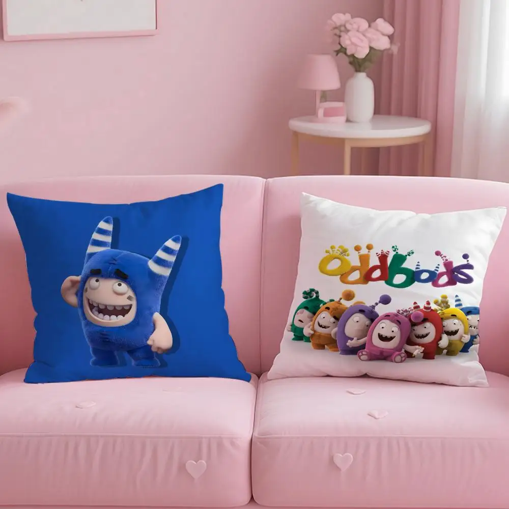 cartoon IP Oddbods Cushion Cover Comfortable Reversible Pillow Cover Ideal for Car Sofa Bedroom & Beyond