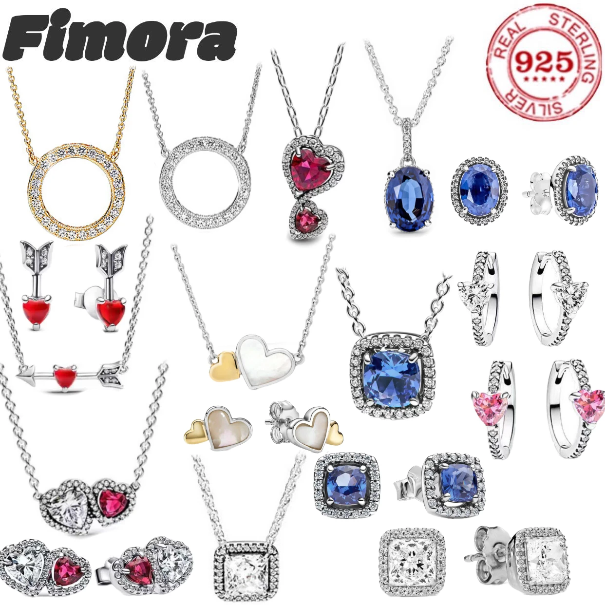 925% sterling silver one arrow through the heart square shining zircon stud necklace womens exquisite jewellery birthday gift