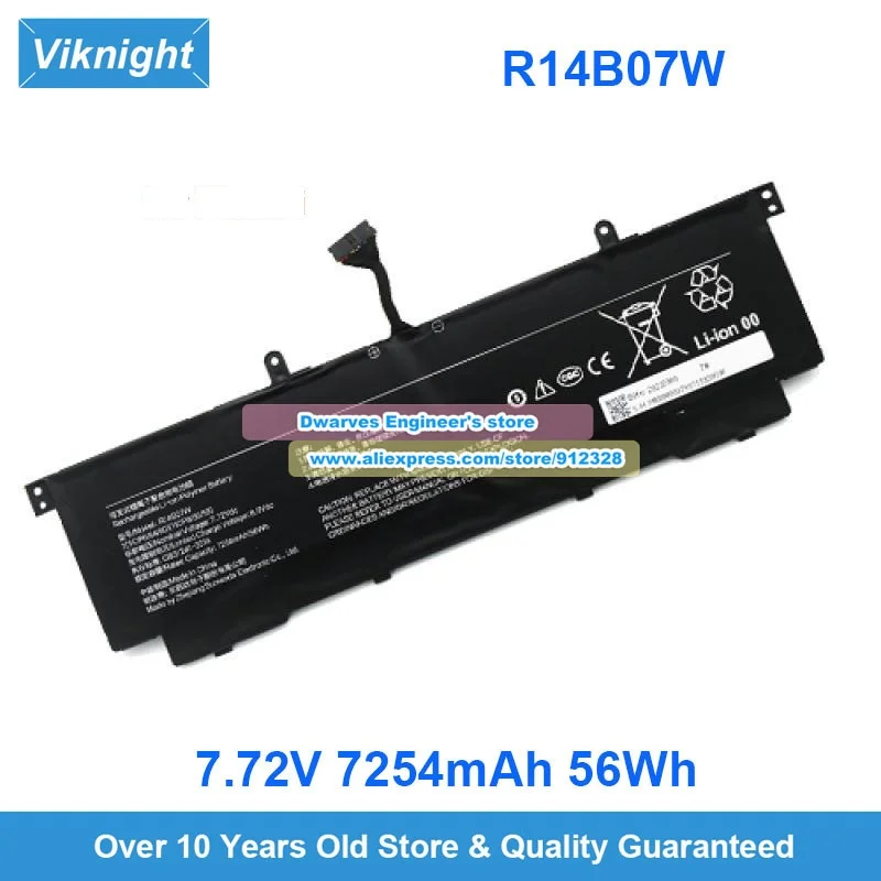 R14B01W R14B02W R14B03W Battery R14B05W R14B06W R14B07W for Redmibook 14 16 Inch Book Pro 14 2022 15 Pro X 14 X14