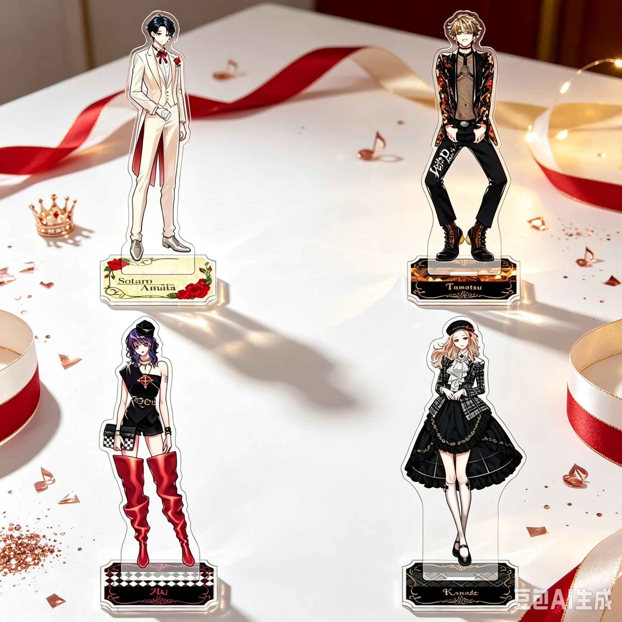 Anime On And Off: Work-Life Imbalance Model Action Figure Peripheral Collection Acrylic Stand Model Decorations Gifts Keychain
