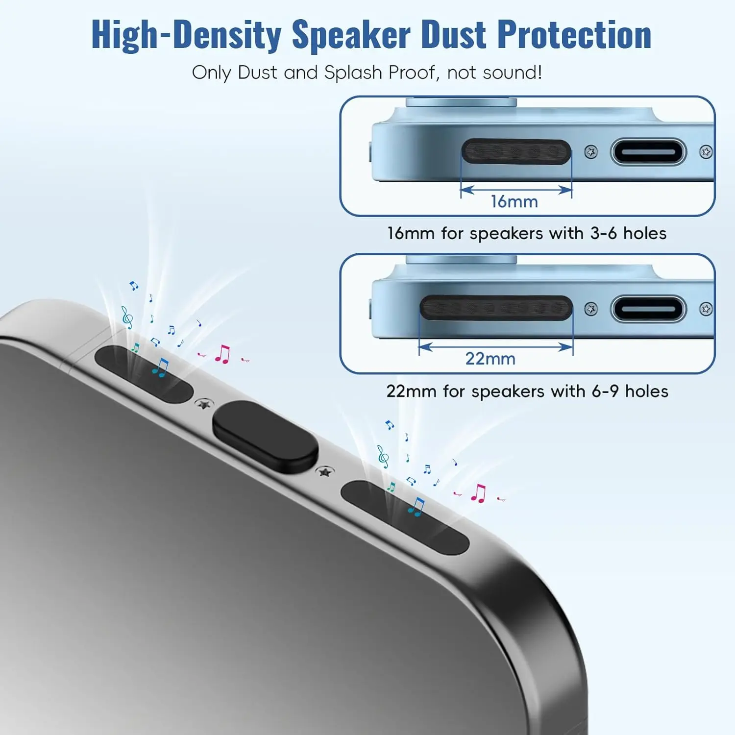 غطاء غبار مكبر الصوت العالمي مع ملاقط لنظام iOS/Type-C/Micro غطاء توصيل منفذ شحن من السيليكون لهاتف IPhone 17 Pro Max #4