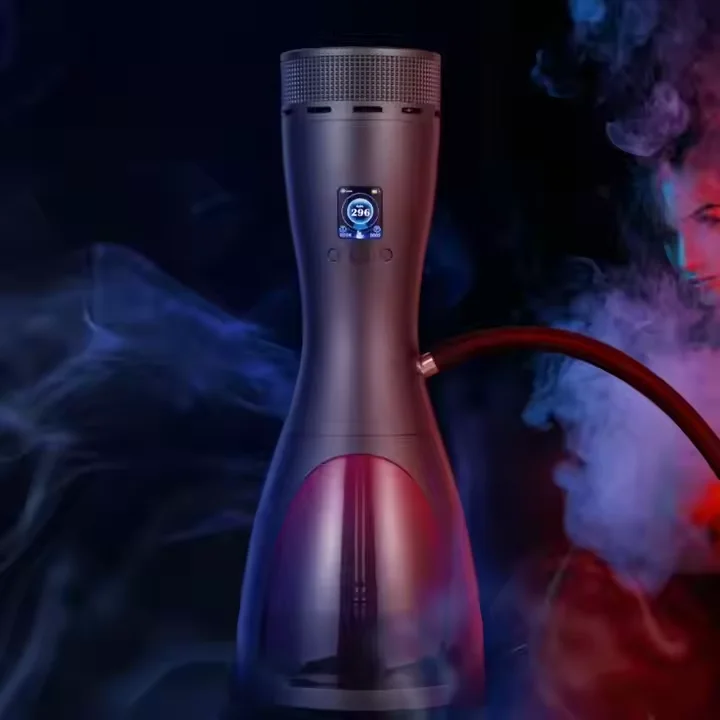 مجموعة الشيشة الكهربائية الذكية من LUKAH، شاشة LED طويلة التحمل، 7 تروس لضبط درجة الحرارة