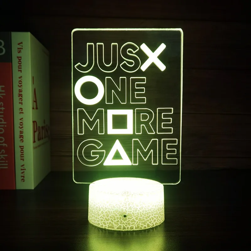 Modern Popular Creative E Sports Atmosphere Light Game Controller Acrylic 3d Night Light Decoration Color Light