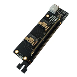 Gen4 2 Ports Slimsas 8I X2 To PCIE 4.0 X16 Slot Adapter Board Spare Parts For Network Card Graphics Video Card Capture Card