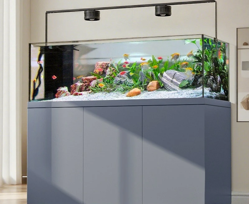Wild stream tank fish tank living room office white landscaping bottom filter fish tank free of water change