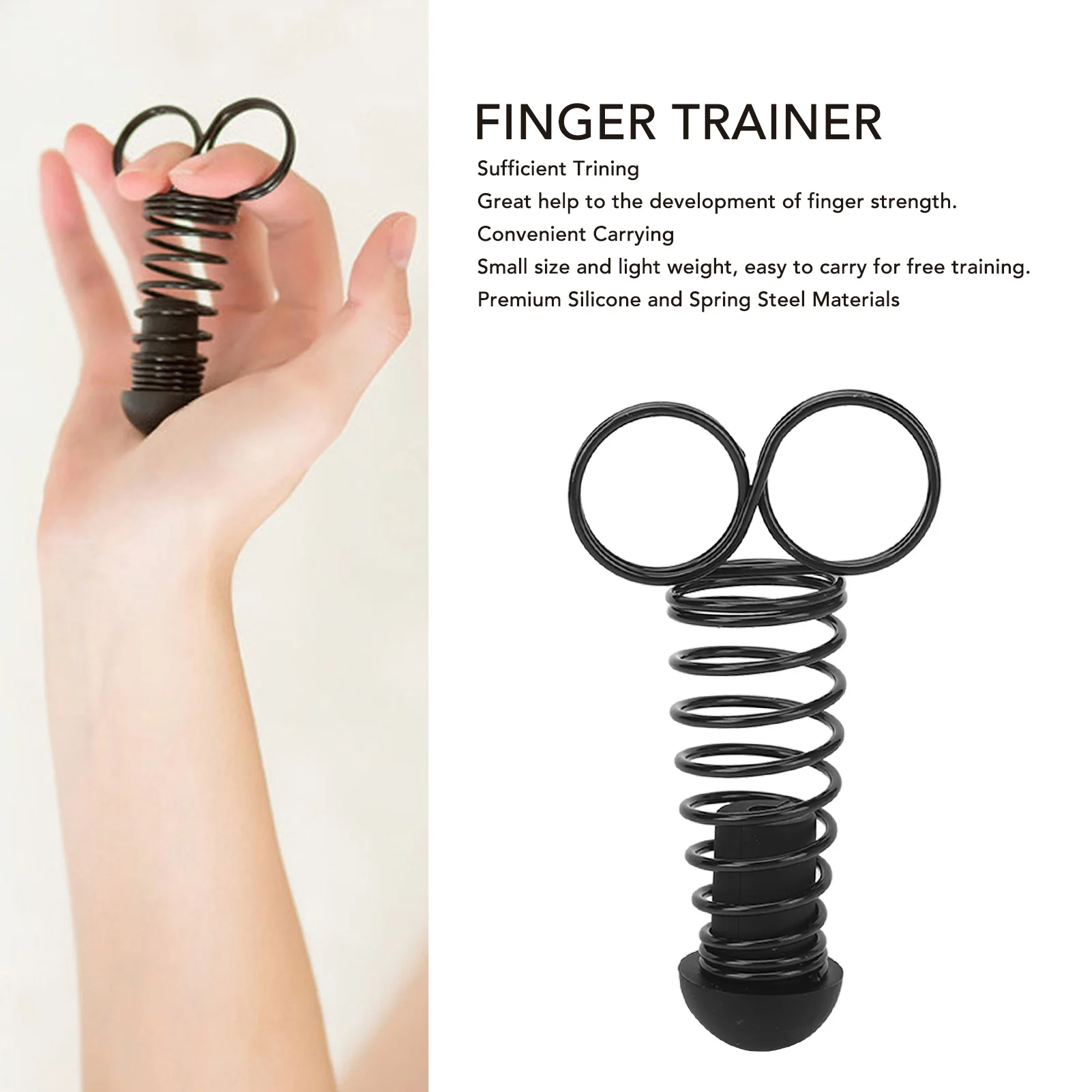 Portable Finger Strength Trainer Finger Strength Trainer Hand Exerciser Spring Finger Hand Grip Strengthener for Training