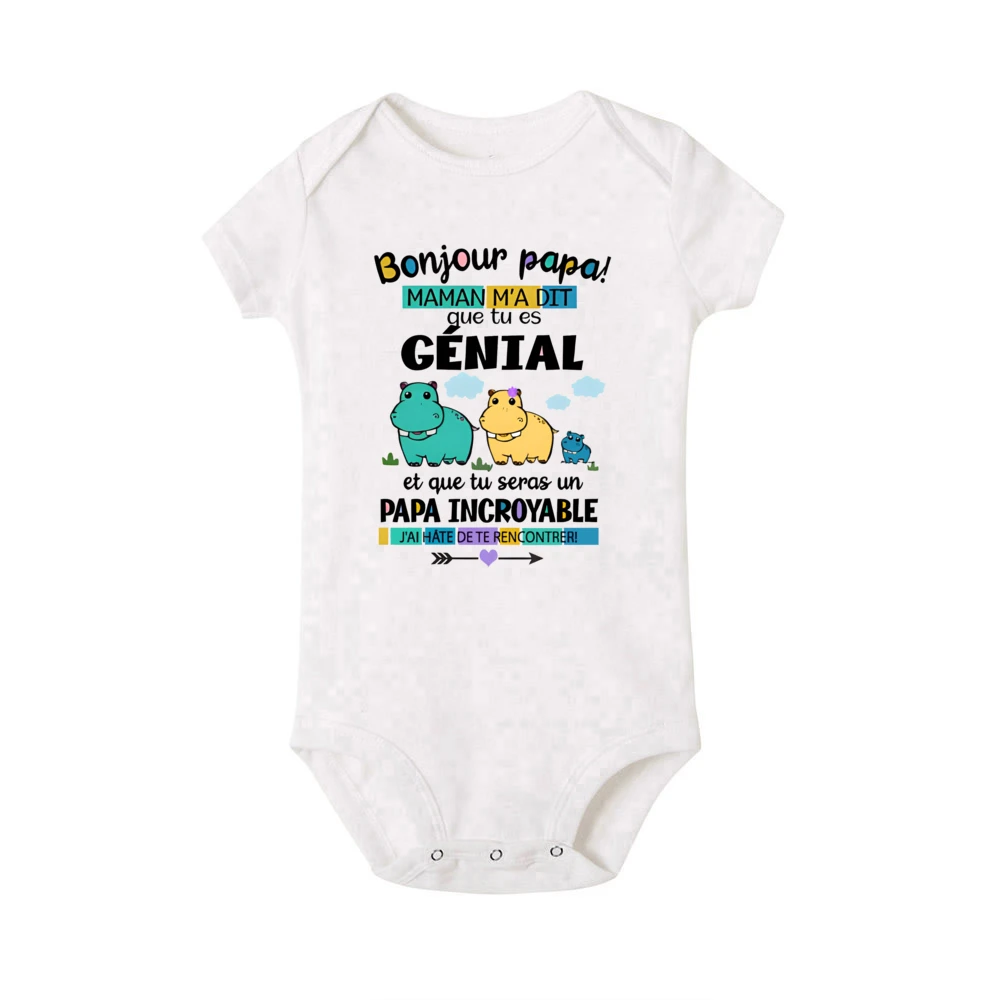 Hello Dad You Will Be An Amazing Dad I Can\'t Wait To Meet You Baby Romper Pregnancy Announcement Infant Bodysuit Infant Bodysuit