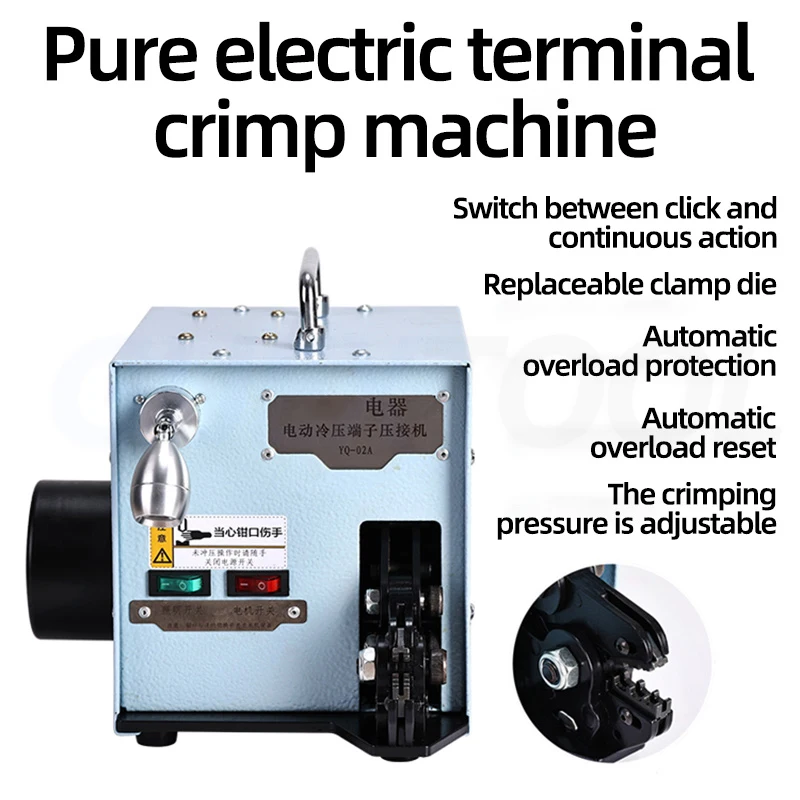 Imagem -04 - tipo Elétrico Terminal Crimping Machine Alicate de Crimpagem Tubular Frio Pressionando Crimp Tool Isolado Morre 220v