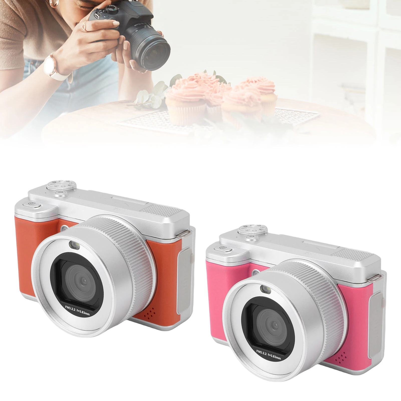5K Digital Camera 3.0 Inch LCD Screen 80MP HD Autofocus Digital Camera 180 Degree  Screen 18X Digital Zoom for Photography