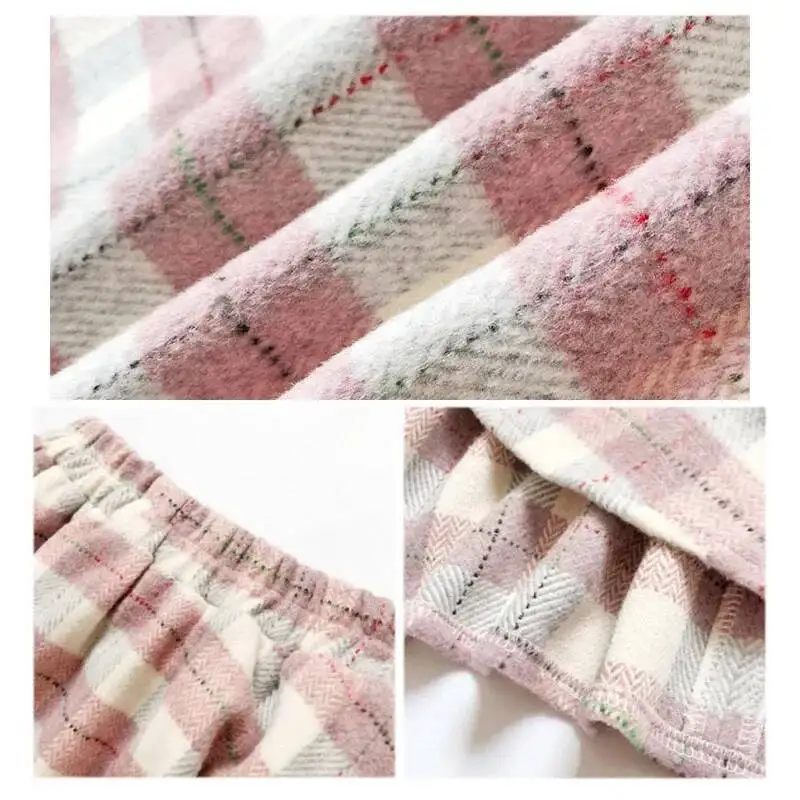 กระโปรงผ้าวูลลายสก็อตสไตล์วินเทจคุณภาพสูงสำหรับผู้หญิง  คอลเลคชั่นฤดูใบไม้ร่วง-ฤดูหนาวใหม่  ดีไซน์หวานหรู