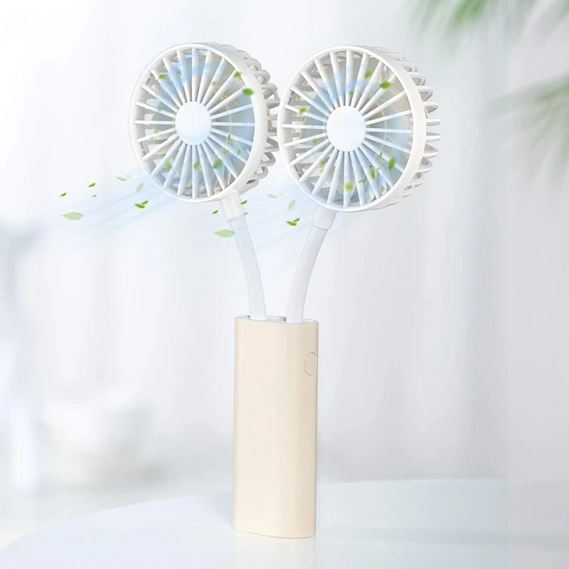 Small Handheld Fan,Dual Head Fan,2-In-1 Multi-Purpose Small Fan,Mini Personal Fan,3 Speed Adjustable,For Travel