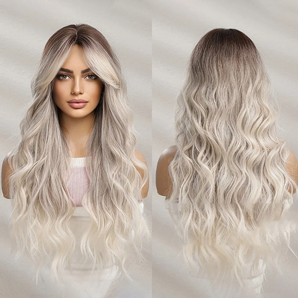 26-Inch New Wavy Synthetic Curly Hair Is Suitable For Women'S Daily Party Fluffy And Heat-Resistant Multiple Colors Available