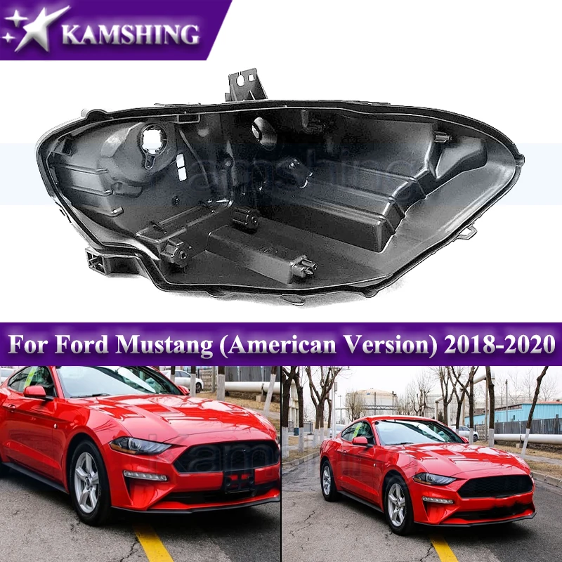 

Kamshing Front Headlight Base Cover For Ford Mustang (American Version) 2018-2020 Head Lamp Rear Shell Head Light Back Lid