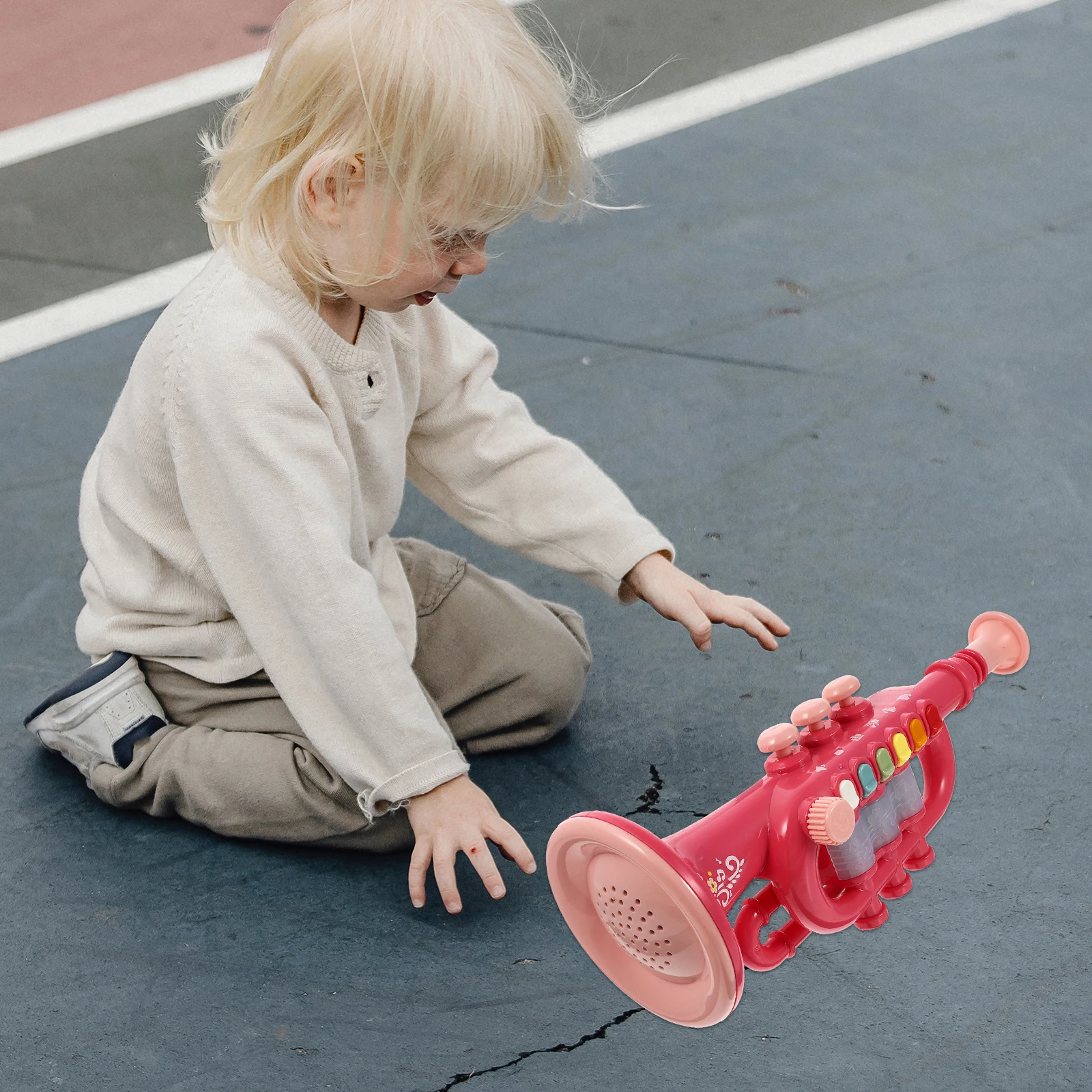 Kinder Trompete Instrument Horn Musik Spielzeug Tanzen Saxophon Mädchen Noise Maker Bühne Requisiten Kind Musical Abs Kunststoff Spielzeug Baby