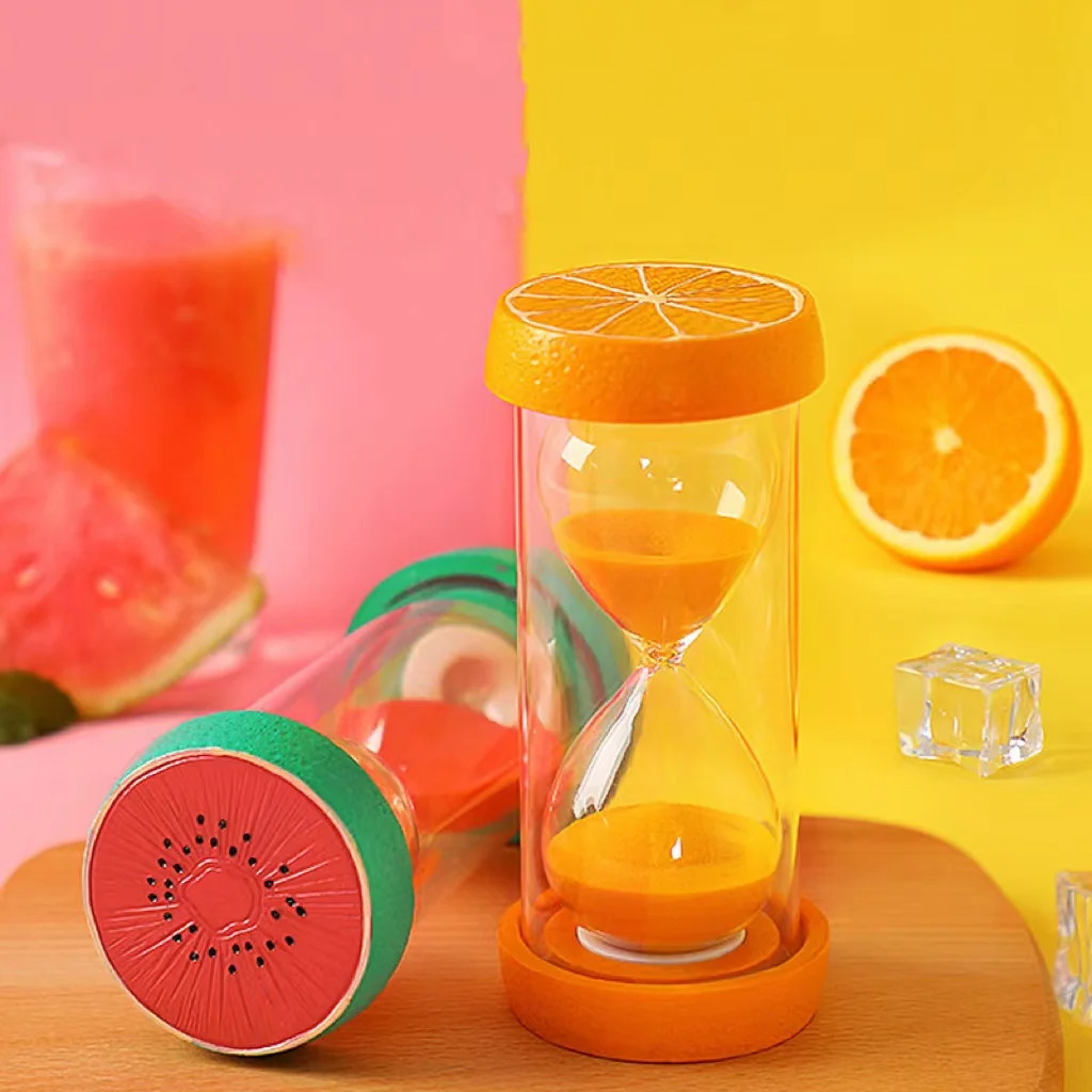 3-30 Minutes Fruit Hourglass Children's Toys Learning Utensils Timer Fall-Proof Birthday Gift Home Furnishings Decorations Gifts