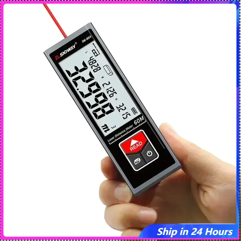 

SNDWAY SW B40 B50 B60 Laser Distance Meter Rechargeable Digital Rangefinder Mini Laser Trena Range Finder Electronic Ruler