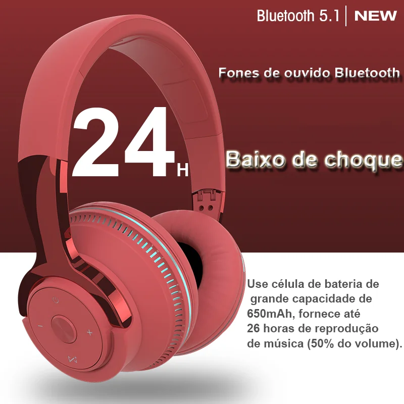 Bluetooth fone de ouvido sem fio h2 max fones dobrável choque baixo estéreo suporte tf fm para xiaomi iphone airpids