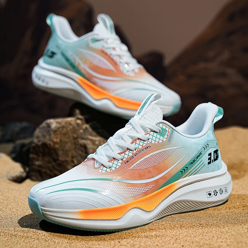 Parent-child racing running shoes Four season soft-sole men's speed sneakers fashion light breathable outdoor casual sports shoe