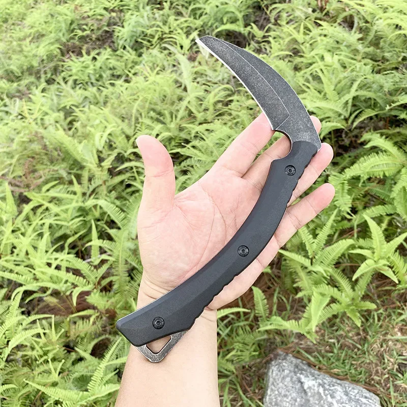 

1PCS Stone-washed Stainless Steel Multi-functional Knife An Outdoor Portable Camping Firewood Cutting Survival Tool