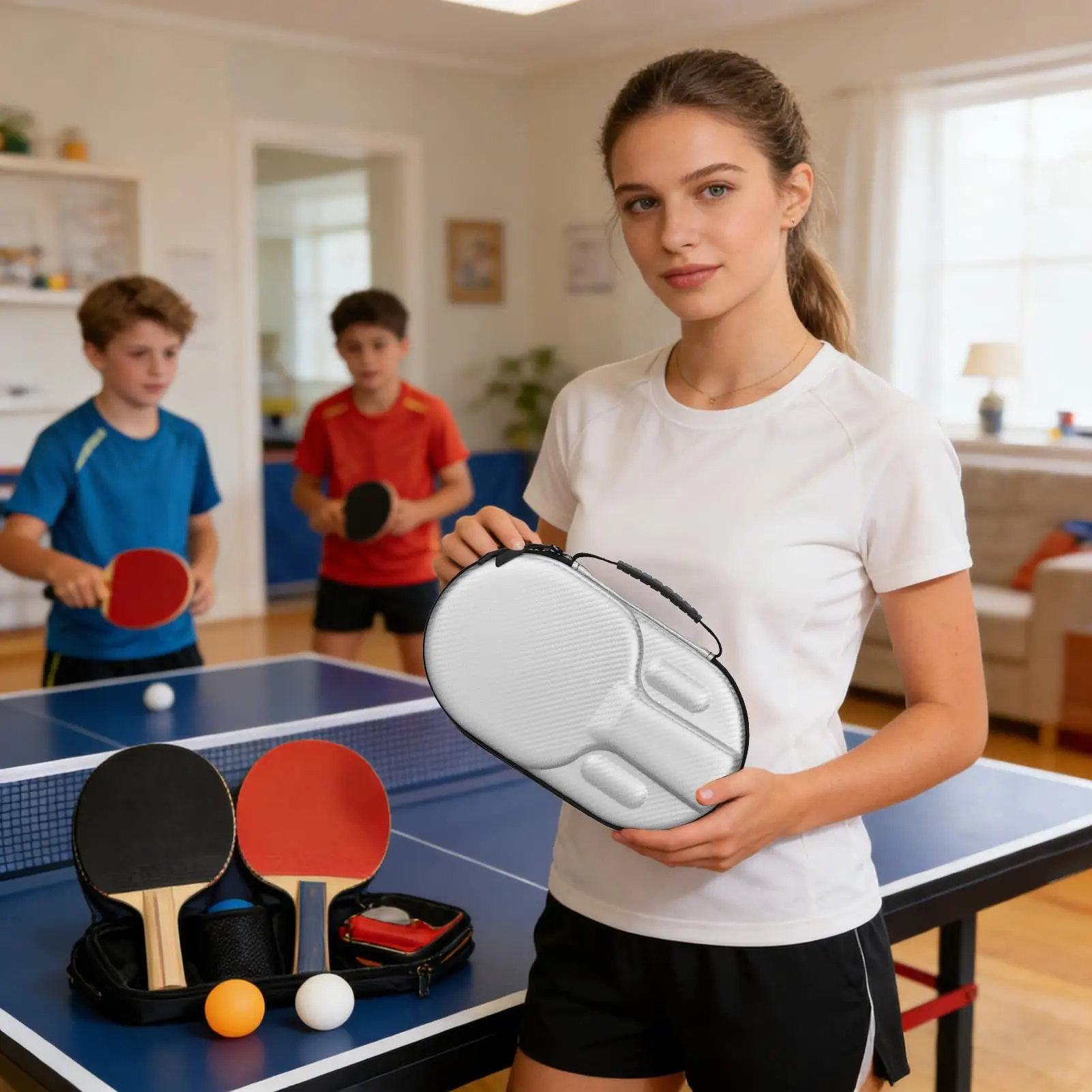 

Жесткий чехол для теннисной ракетки, сумка для хранения ракеток, сумка для переноски ракеток для детей, подростков, взрослых, клубных игроков, школьных команд, турниров